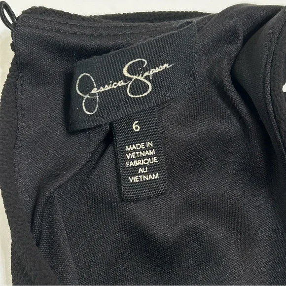 Jessica Simpson Black Sleeveless Cocktail dress Midi Size 6 - Picture 5 of 10